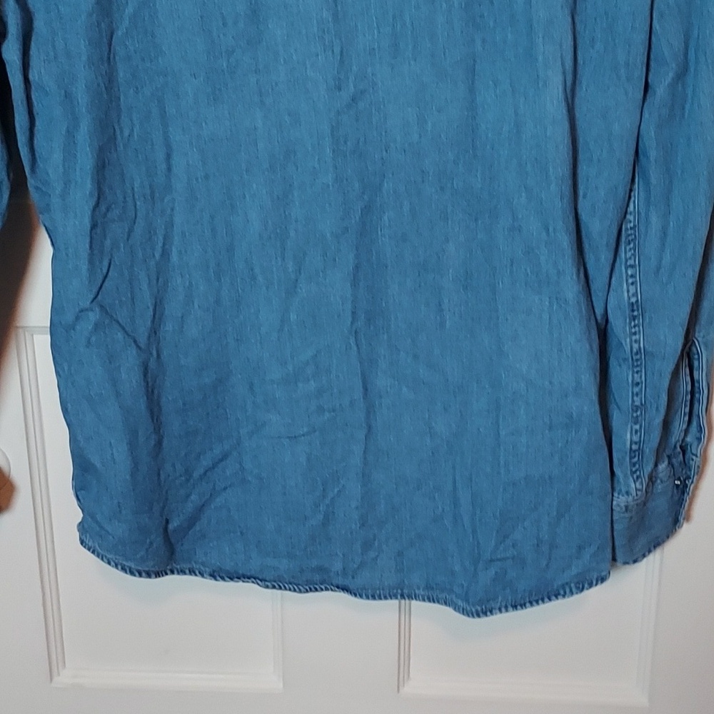 Levi's Men's Western Shirt Pearlized Snaps Medium Wash Denim Large - Picture 14 of 14
